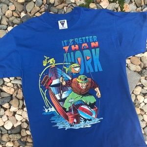 VIntage 1992 SSI Single Stitched Fishing T-Shirt